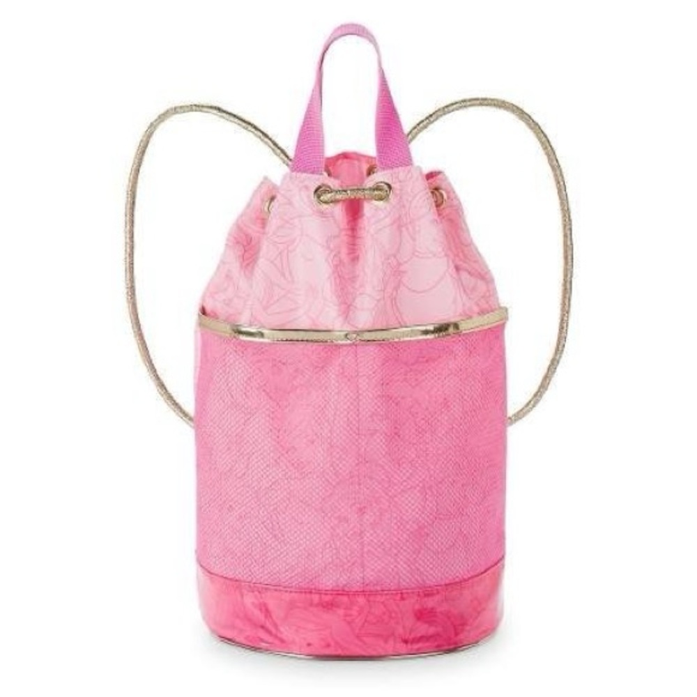 Disney Princess pink gold drawstring backpack / purse - official Disney Store